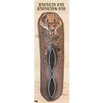 Black Leather Trophy Gunsling with Embossed Deer Head, Figur