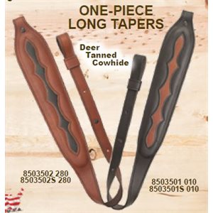 Rust Deer Tanned Cowhide Leather One-Piece Sling with Black