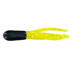 "1.5"" CRAPPIE TUBE / BLACK / CHARTREUSE SPARKLE (10 PACK)"