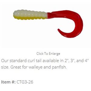 "3"" CURL TAIL GRUB / BAD BLOOD (10 PACK)"