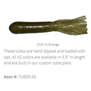 "3.5"" SALT TUBE / LIGHT MELON / BLK SM GOLD FLAKE (10 PACK)"