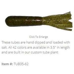 "3.5"" SALT TUBE / LT WATERMELON / SMALL RED FLAKE (10 PACK)"