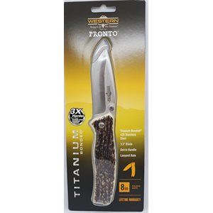 Western Pronto 8" Titanium Bonded® Folding Knife - 420 Stain