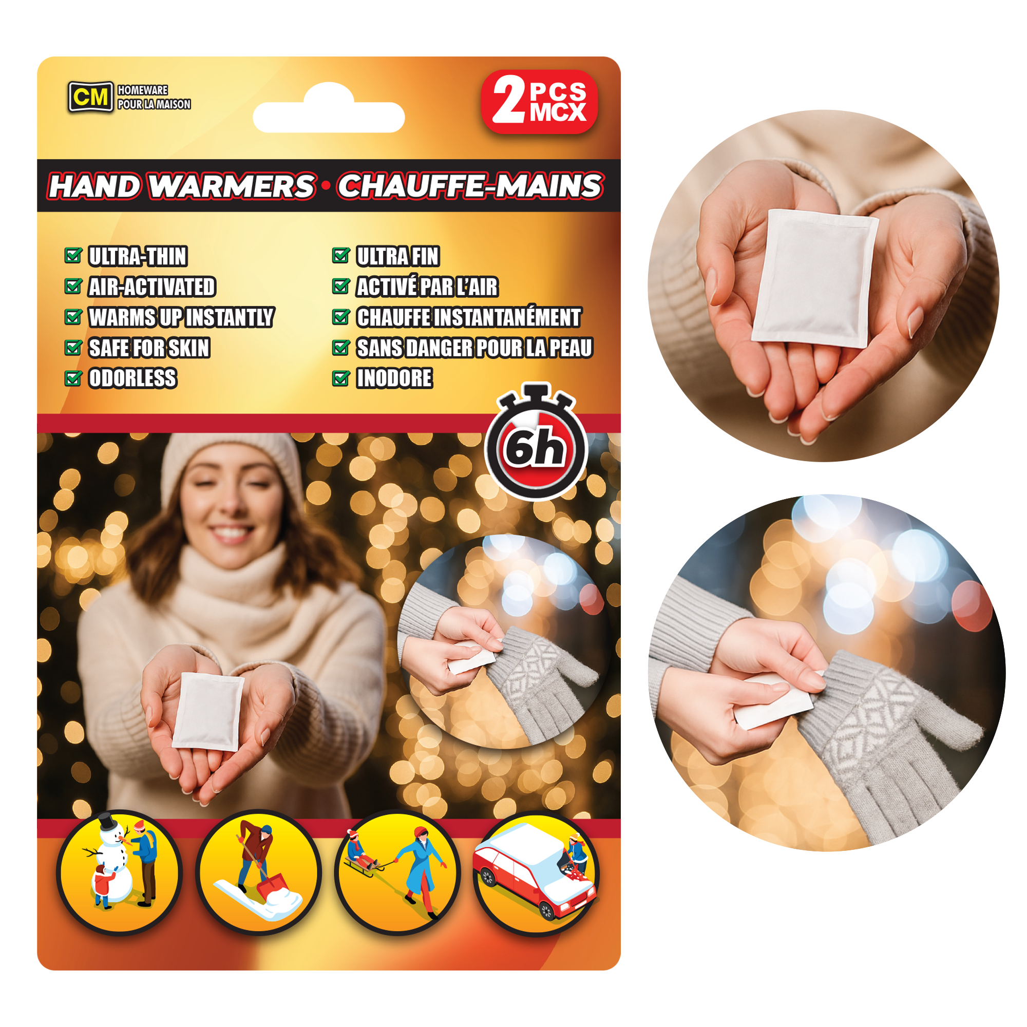 2 PCS HAND WARMERS 6H