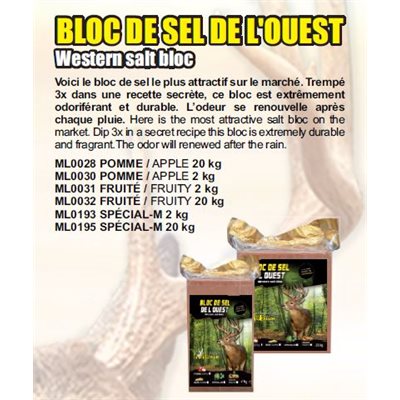 BLOC SEL DE L'OUEST FRUITS 2 KG10PACK