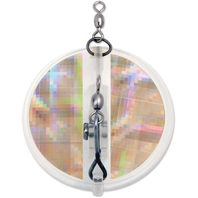 "0 Dipsy Diver 3-1 / 4"" Clear / Silver Disco Tape / Clear Bottom"