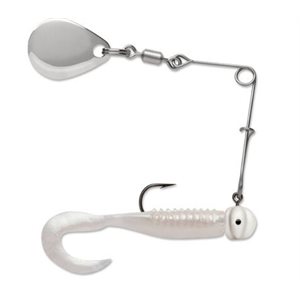 Curl Tail Spinnerbait 1 / 8 Pearl White