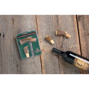 Cork Screw and Bottle Stop - Antler
