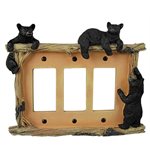 Electrical Cover Plate Decorator Style Triple - Bear
