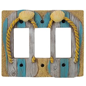 Electrical Cover Plate Decorator Style Triple - Beach