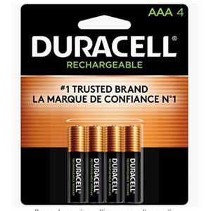 DURAQCELL RECHARGEABLE AAA PACK 4