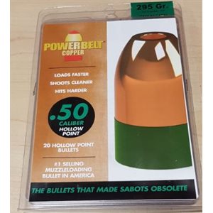 PowerBeltä Bullets – 15 pk .50 Cal. 295 gr. Copper,