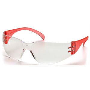 INTRUDER-RED TEMPLES CLEAR LENS