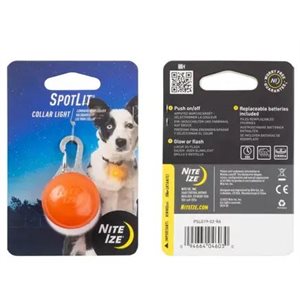 SpotLit® Collar Light - Orange Plastic