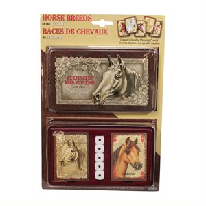 Playing Cards and Dice in Tin - Horse Cards